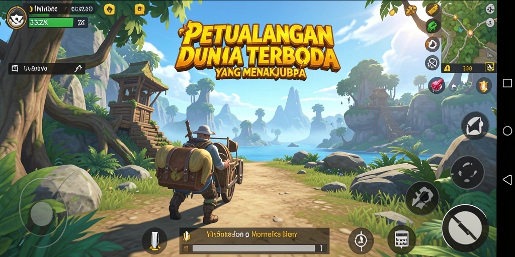 Screenshot gameplay Open World 33ZK yang menampilkan eksplorasi luar biasa.