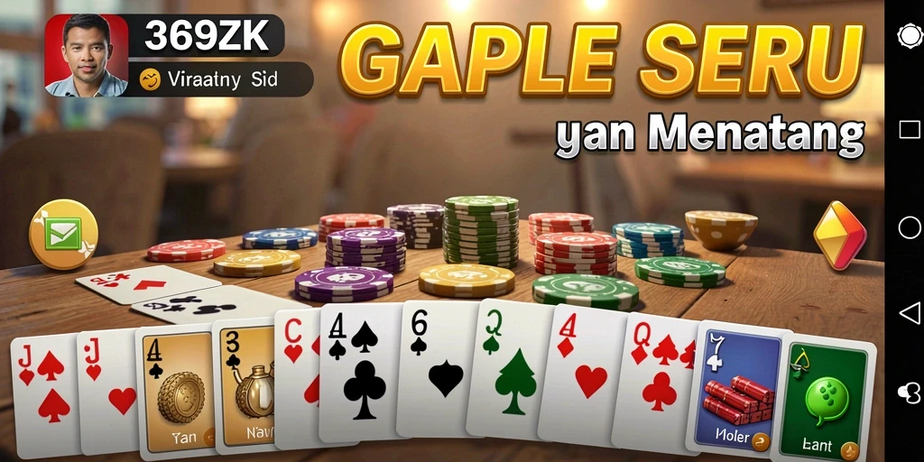 Tampilan gameplay seru di 369ZK saat bermain Gaple.