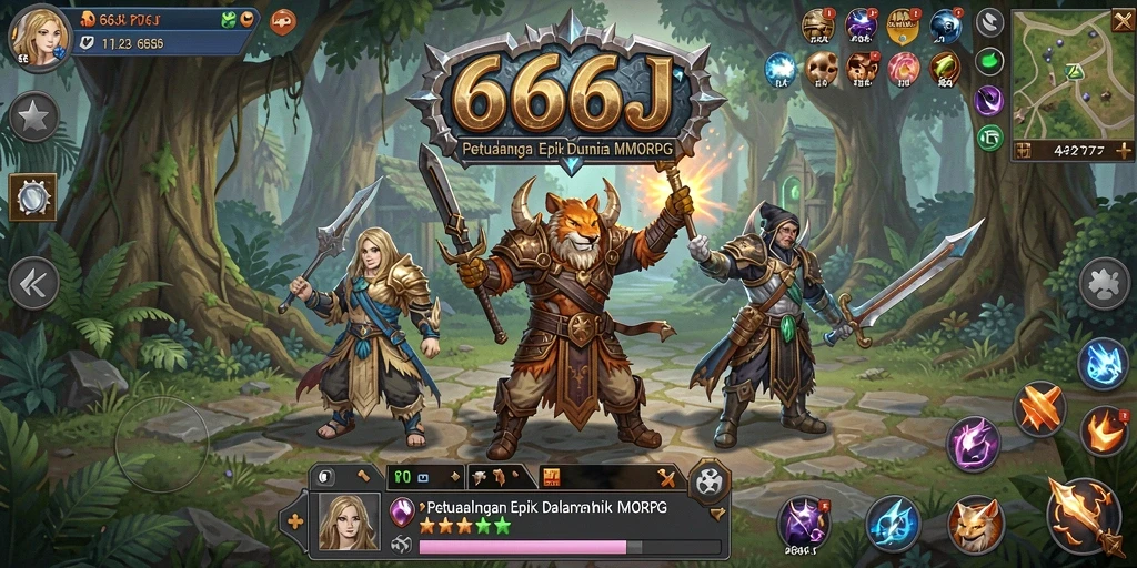 Screenshot menunjukkan aksi seru dalam dunia <strong>666J</strong> yang dinamis.