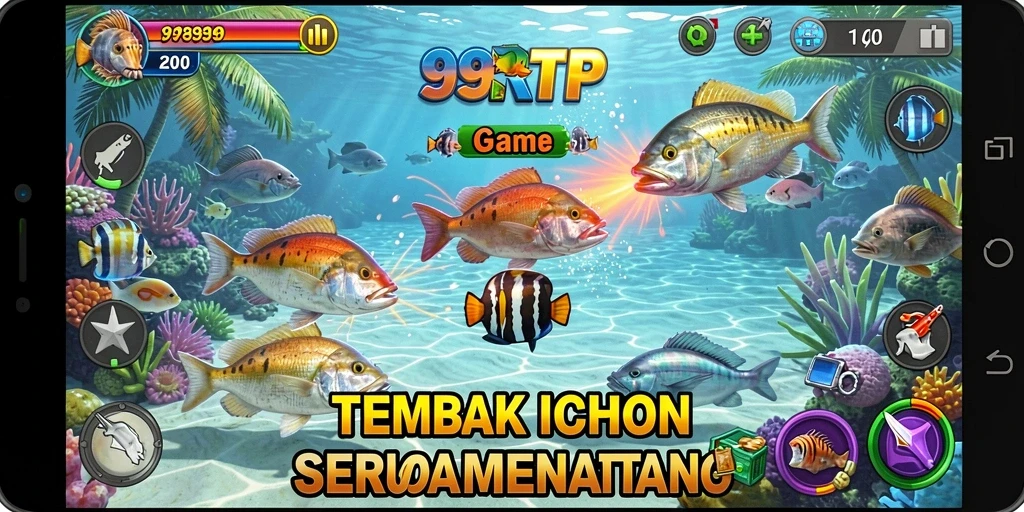 Tampilan gameplay seru dari 99RTP saat menembak ikan.