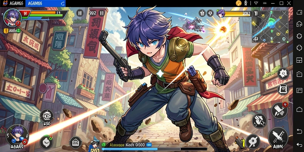 Screenshot gameplay AGAM66 menampilkan karakter Anime dalam aksi.