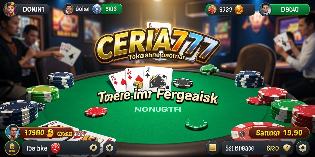 Tampilan gameplay poker yang mendebarkan di CERIA777.