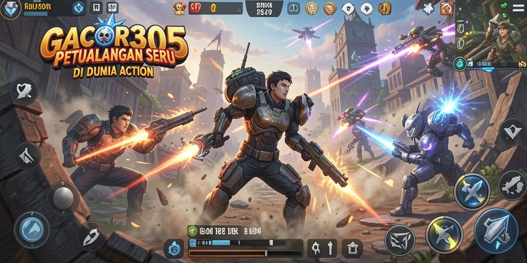 Tampilan gameplay GACOR305 dengan aksi seru penuh tantangan.