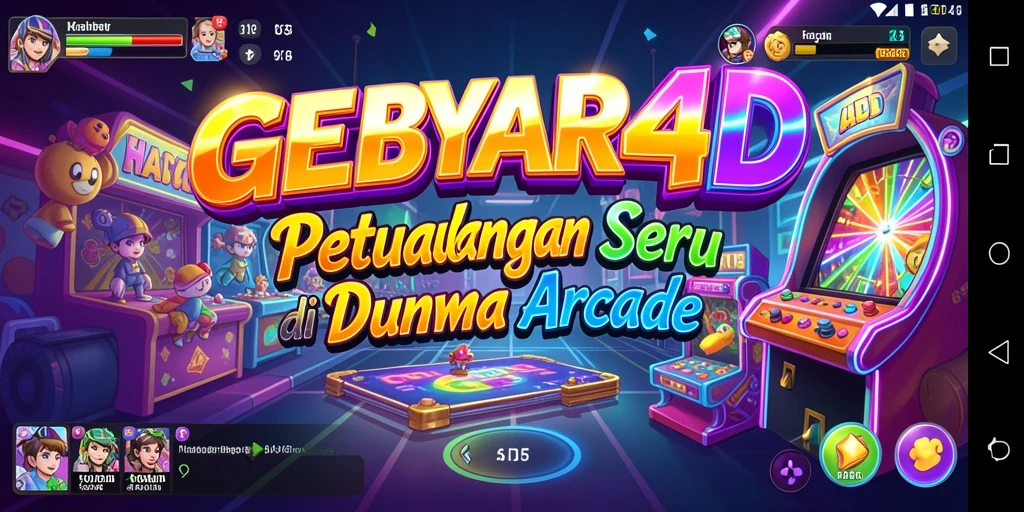 Beragam aksi seru dalam gameplay GEBYAR4D dengan karakter unik.