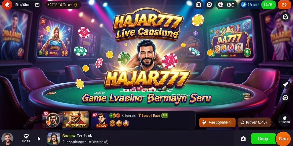 Tampilan gameplay HAJAR777 dalam suasana Live Casino yang mendebarkan.