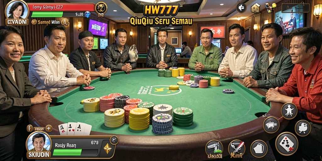 Tampilan gameplay QiuQiu yang seru dan menarik