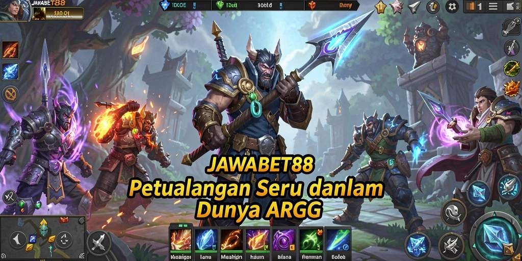 Gameplay seru JAWABET88 yang menampilkan pertarungan melawan monster.