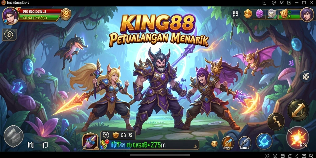 Tampilan gameplay KING88 yang mendebarkan dan penuh petualangan.