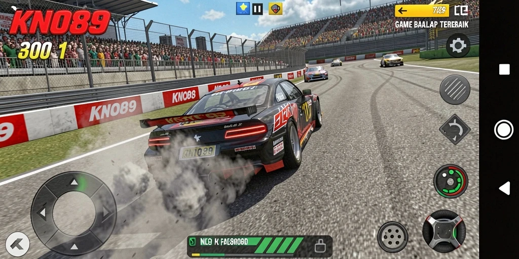 Tampilan gameplay KNO89 menampilkan balapan cepat dan seru dengan grafik yang memukau.