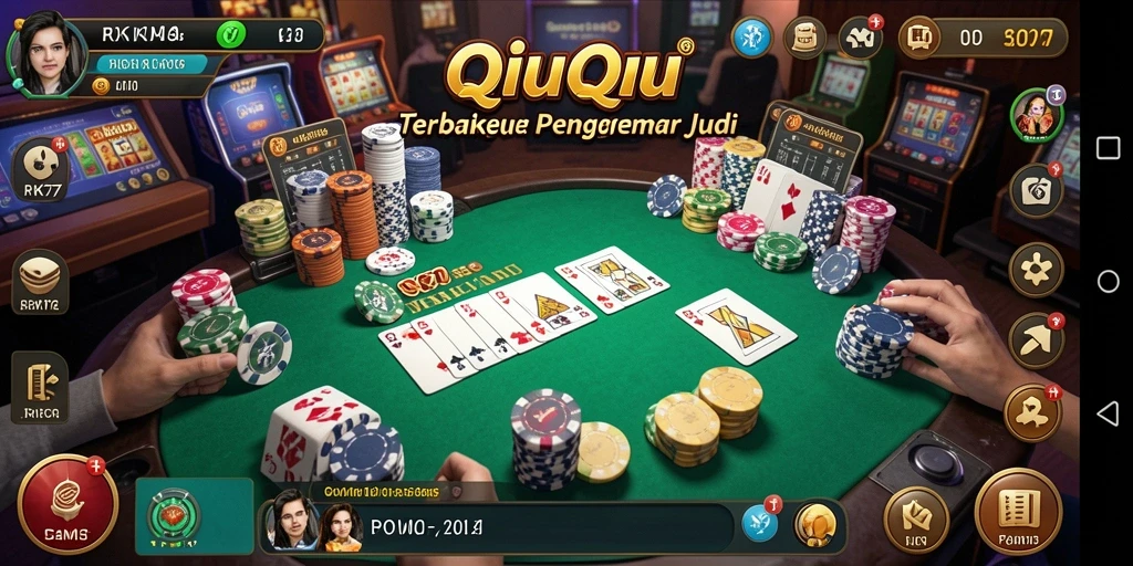 Tampilan gameplay seru dari RK77 yang penuh strategi QiuQiu.