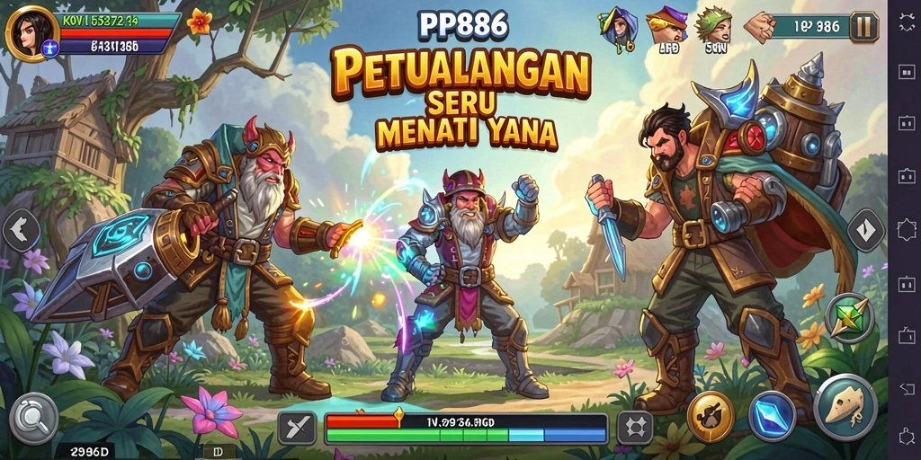 Screenshot gameplay RP886 menampilkan aksi petualangan yang mendebarkan.