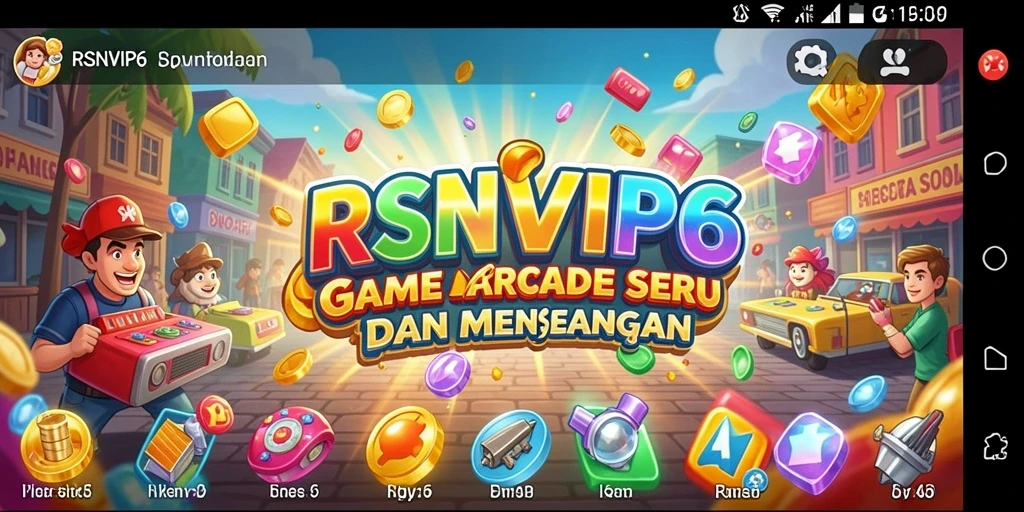 Tampilan gameplay seru RSNVIP6 dengan aksi Arcade mendebarkan.