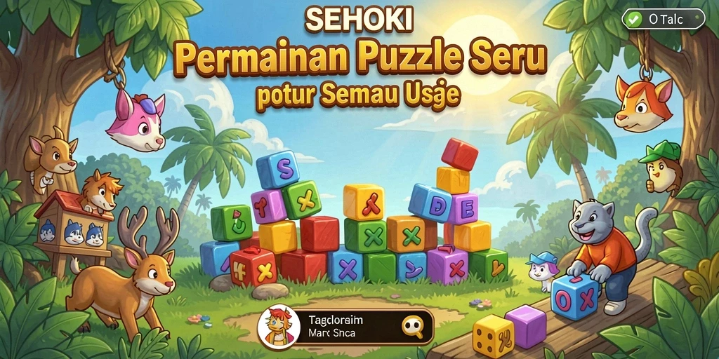 Tampilan menarik dari gameplay Puzzle SEHOKI yang menantang.