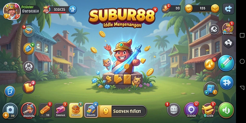 Tangkapan layar SUBUR88 menunjukkan aktivitas pertanian yang dinamis dan penuh warna.