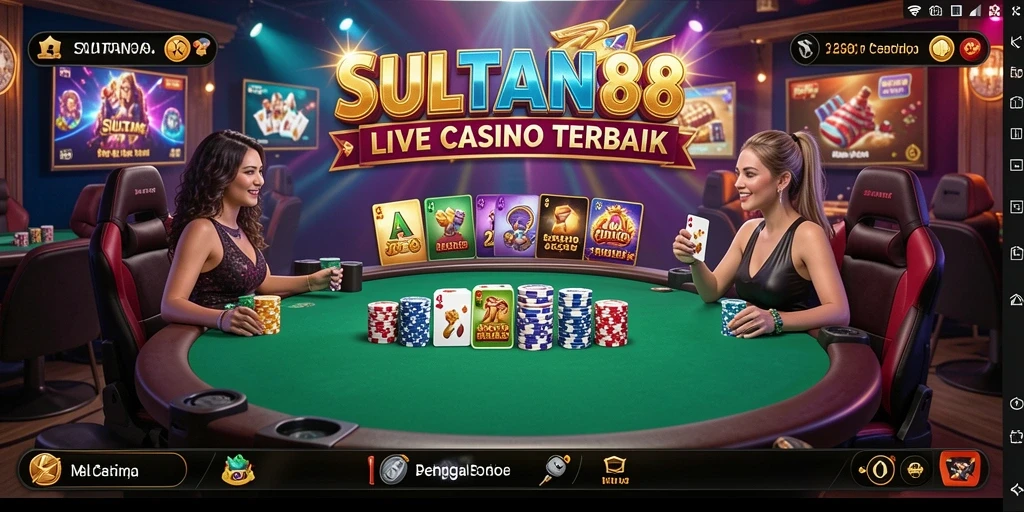 Tampilan gameplay SULTAN88 dengan dealer langsung yang profesional.
