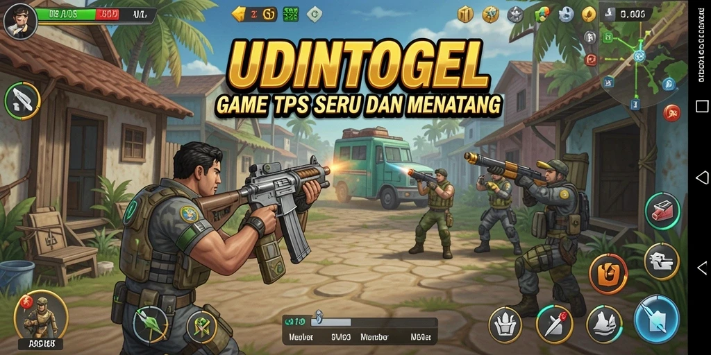 Tampilan gameplay seru dari UDINTOGEL yang menampilkan ketegangan TPS.