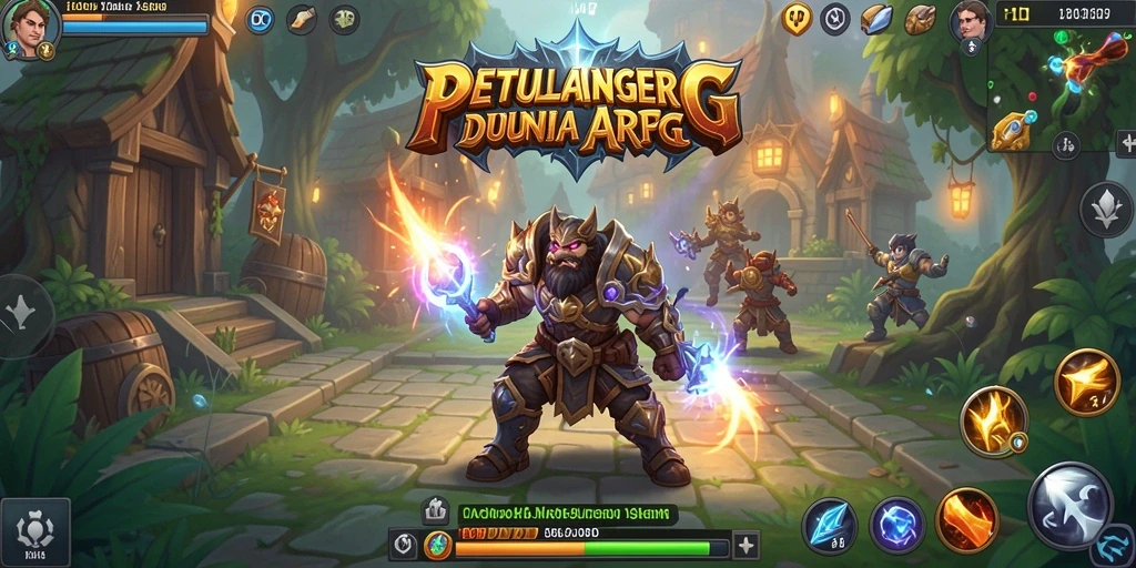 Screenshot V07 menampilkan karakter dalam pertempuran epik di dunia ARPG.